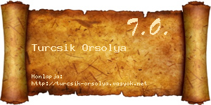 Turcsik Orsolya névjegykártya